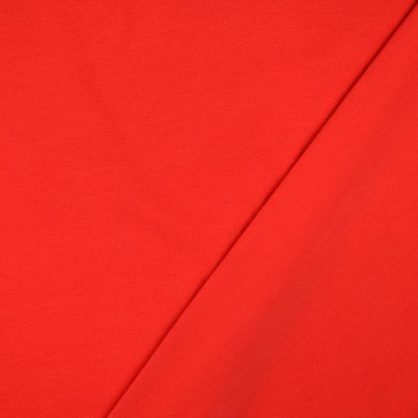 40 cm Reststück Wintersweat - Stretch Sweatshirt Uni Rot